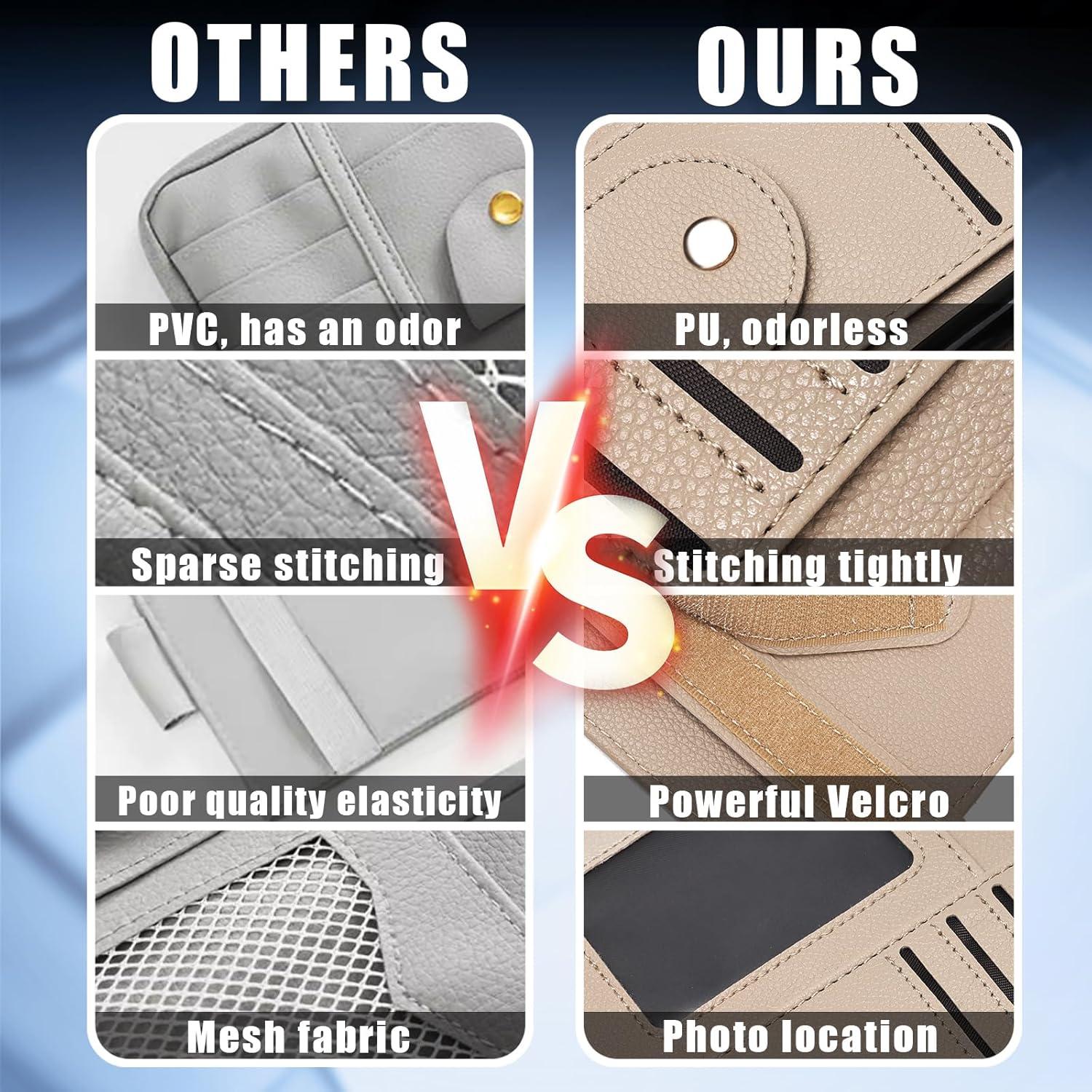 Organizador de Visera Peisicne Cuero Sintético Apricot 17.5x16cm