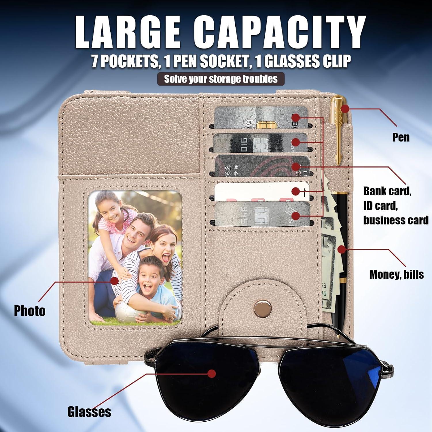 Organizador de Visera Peisicne Cuero Sintético Apricot 17.5x16cm