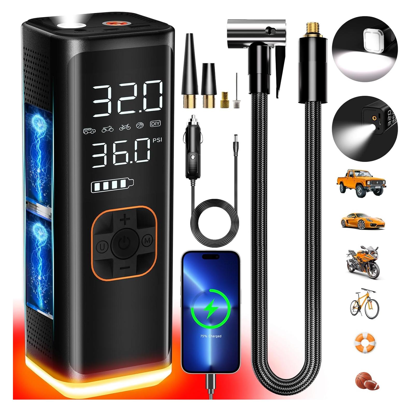 Compresor de Aire Portátil VIL Y12 150PSI 12V DC con Manómetro