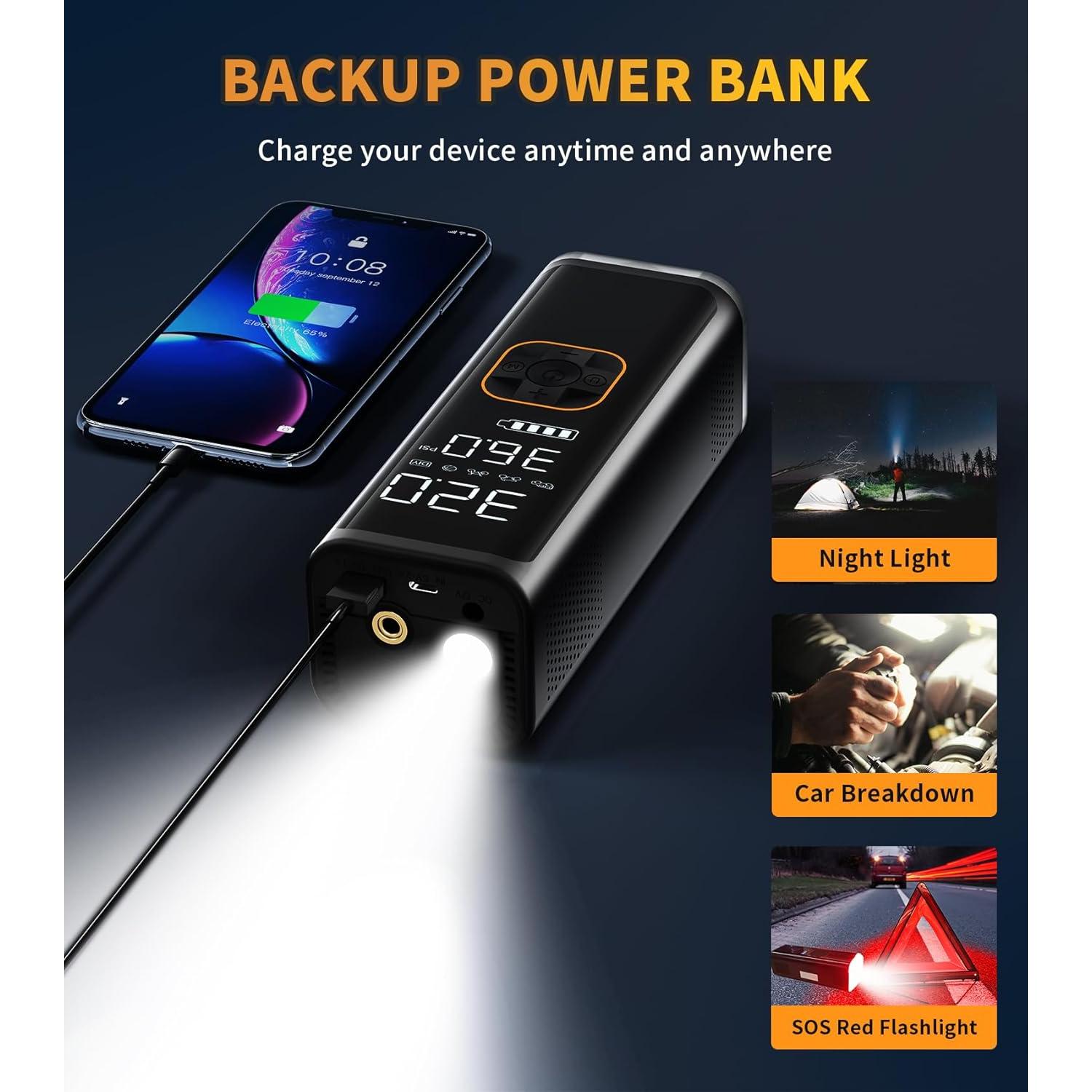 Compresor de Aire Portátil VIL Y12 150PSI 12V DC con Manómetro