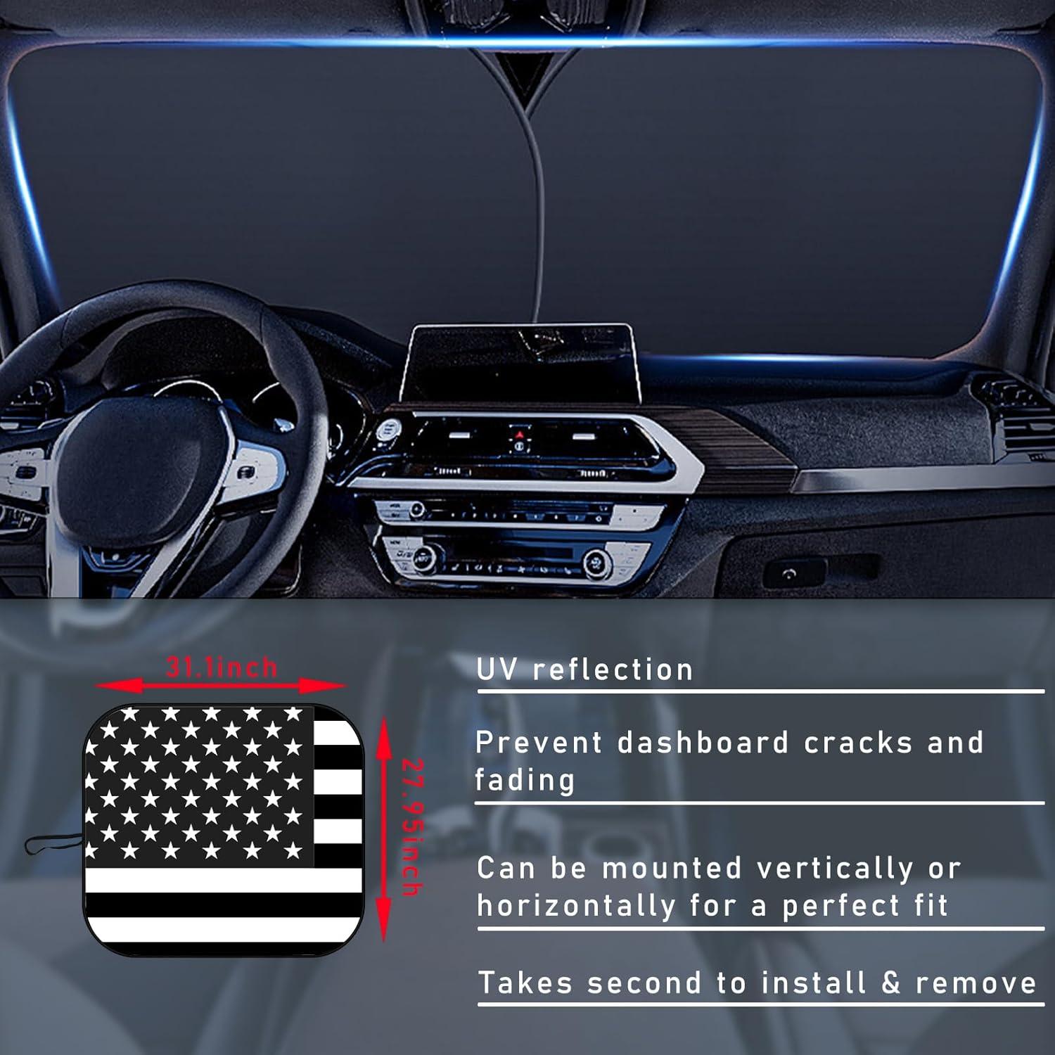 Ziciner Protector Solar para Parabrisas de Auto 2 Pcs 71.1x78.7cm