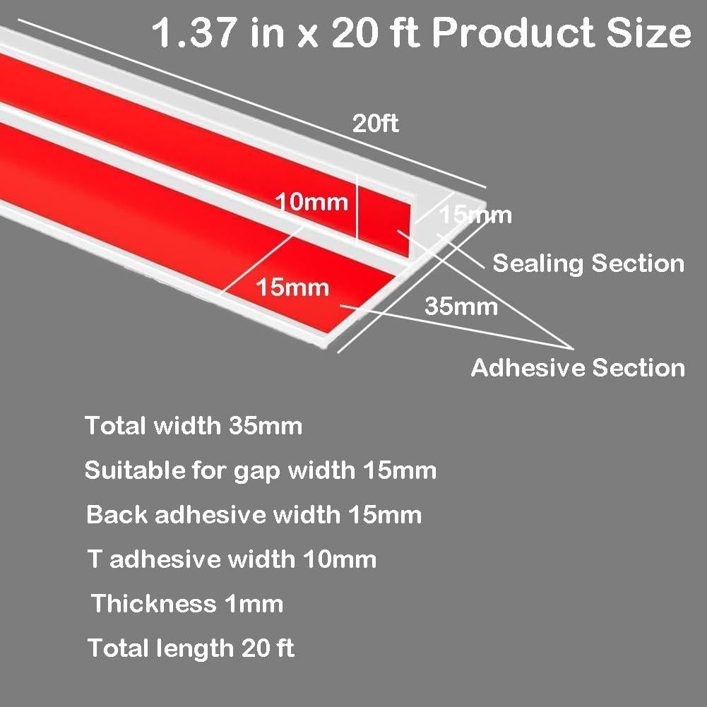 Tira de Sellado de Silicona Timfcbs 20 ft Transparente