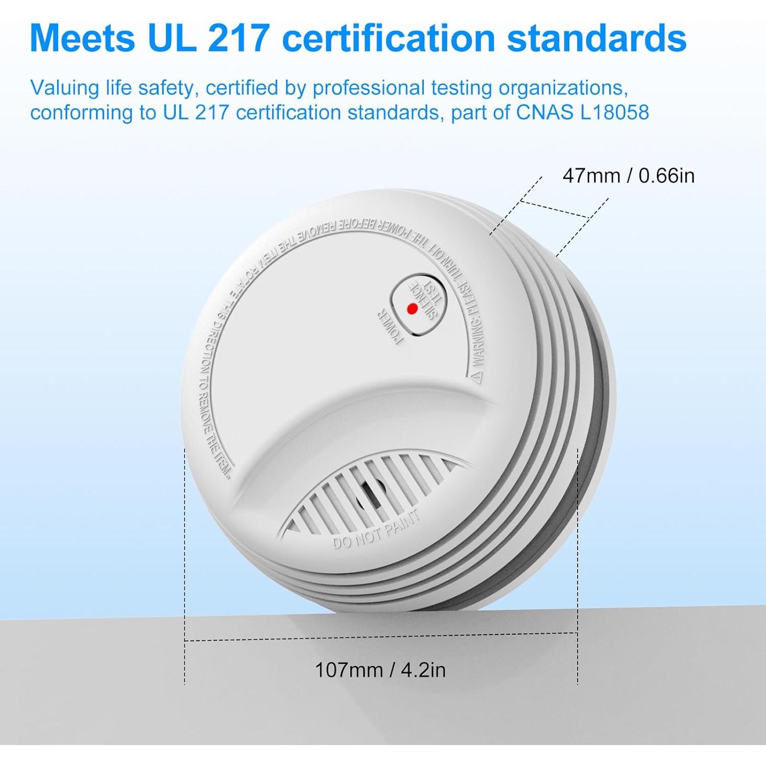 Paquete de 2 Detectores de Humo XUK Fotoeléctrico 85dB