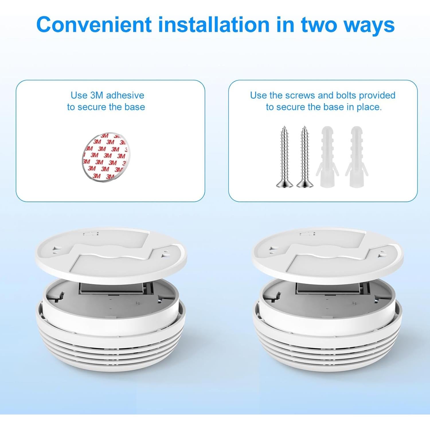 Paquete de 2 Detectores de Humo XUK Fotoeléctrico 85dB