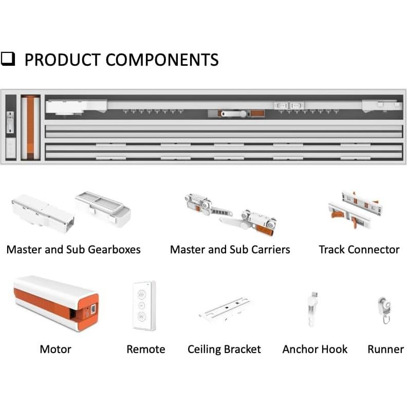 Cortinas Inteligentes HC 0-3.05 m Control WiFi Alexa Google
