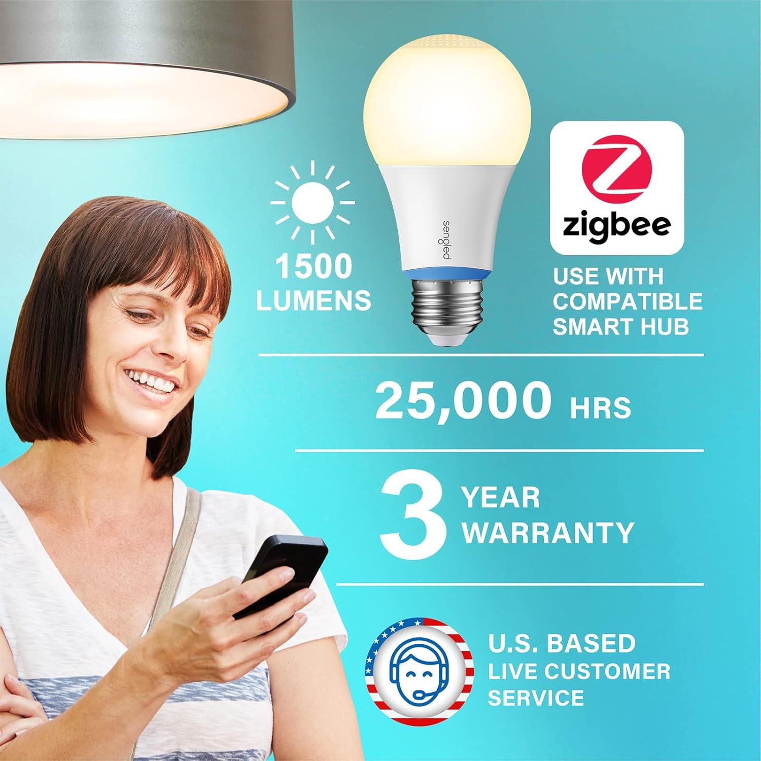 Bombilla Inteligente Sengled A19 100W E26 Zigbee 1500LM
