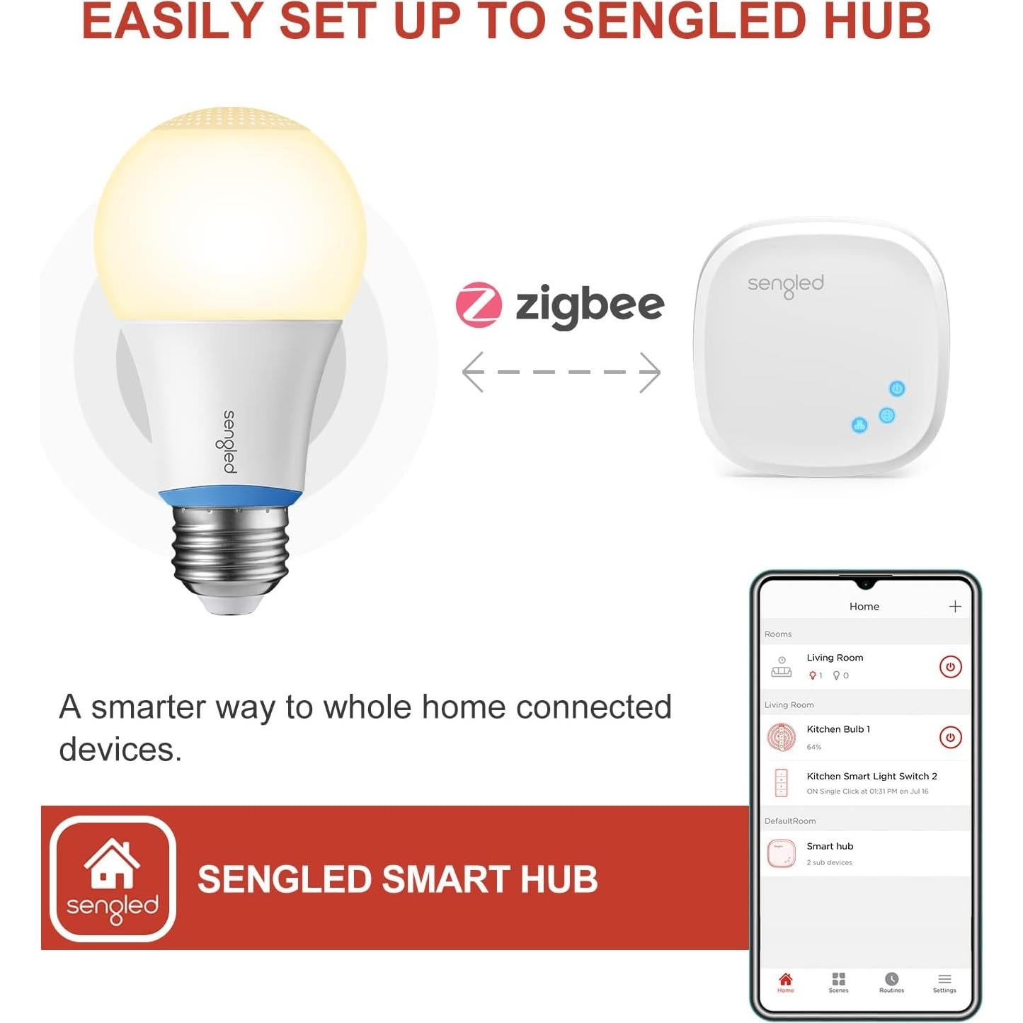 Bombilla Inteligente Sengled A19 100W E26 Zigbee 1500LM