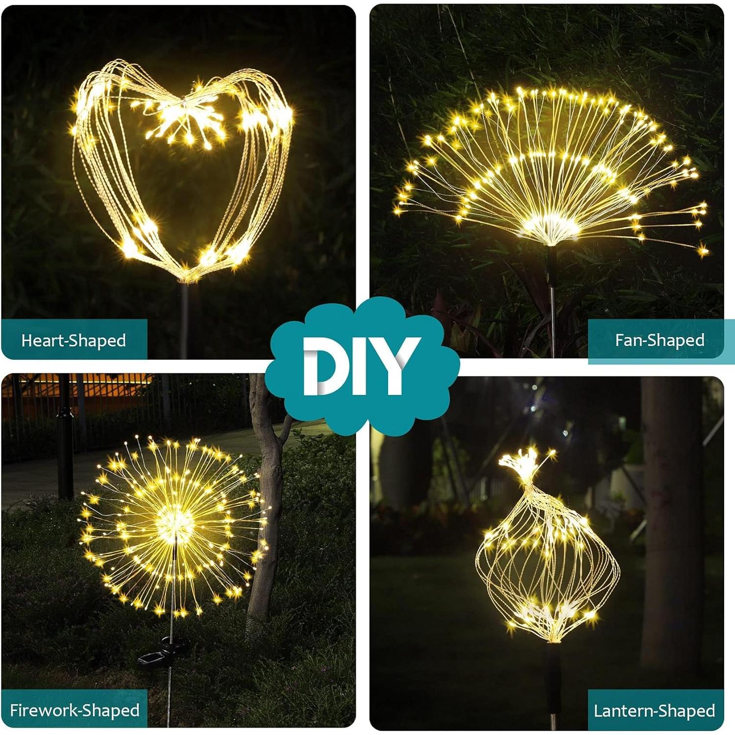 Luces de Fuegos Artificiales Solares JJGoo 135 LEDs 2 Modos