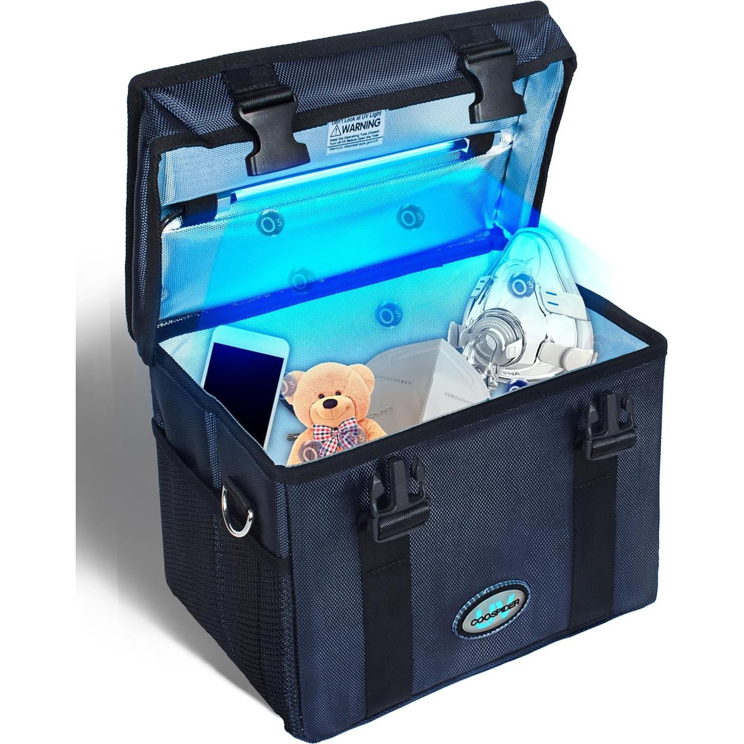 Caja Desinfectante UV con Ozono Coospider 12L Plegable
