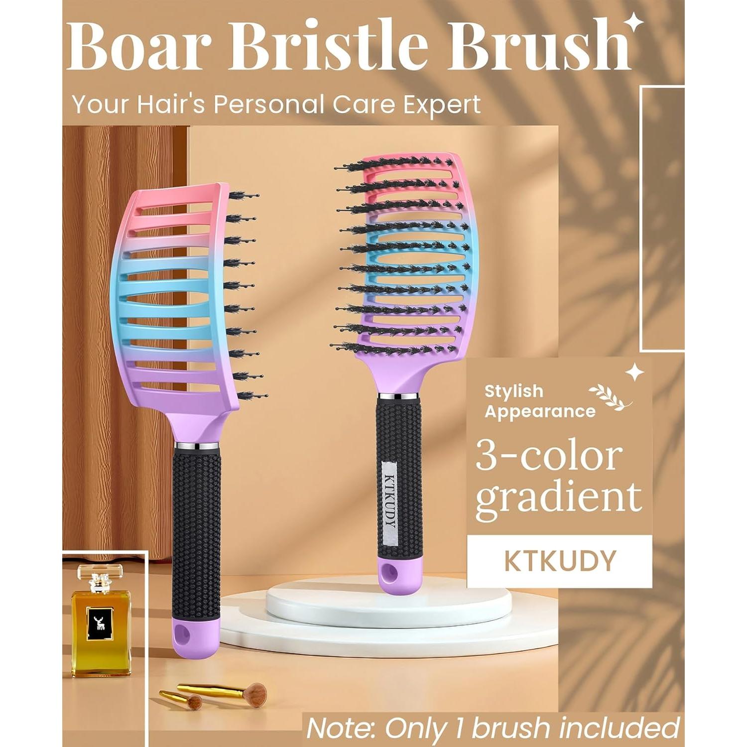 Cepillo Desenredante KTKUDY para Cabello Húmedo y Seco - 1 Unidad