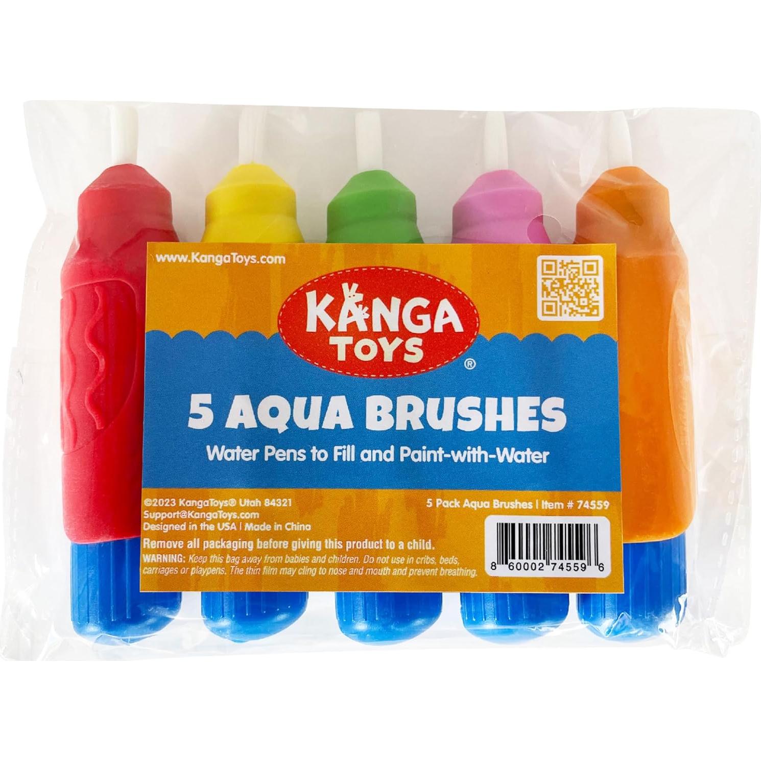 Set de 5 Pinceles Acuáticos Multicolores KangaToys para Niños