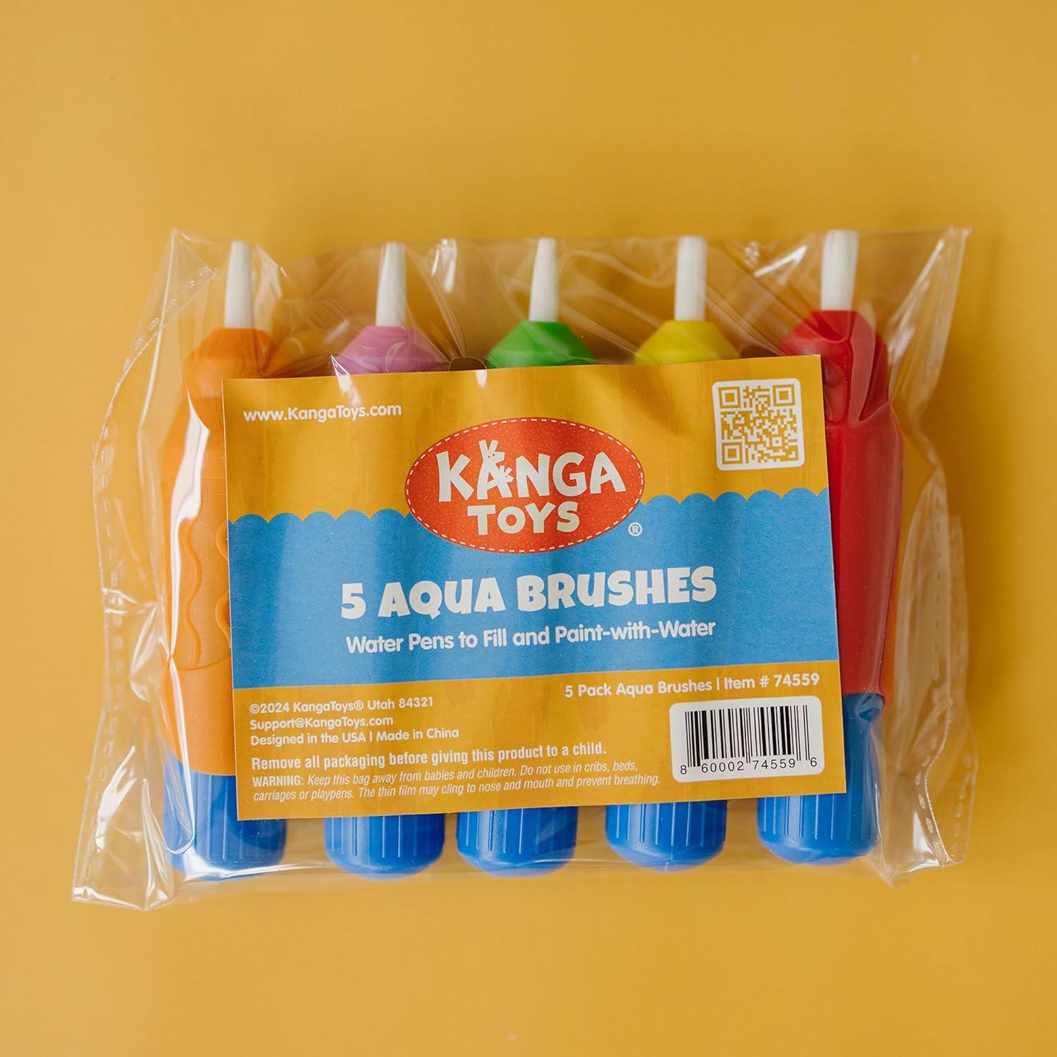 Set de 5 Pinceles Acuáticos Multicolores KangaToys para Niños