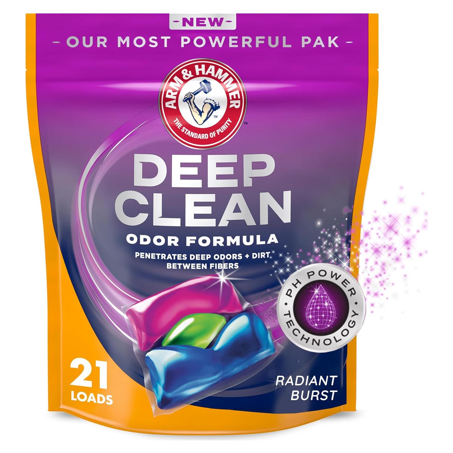 Detergente para Ropa ARM & HAMMER 21 Paquetes Eliminador de Olores