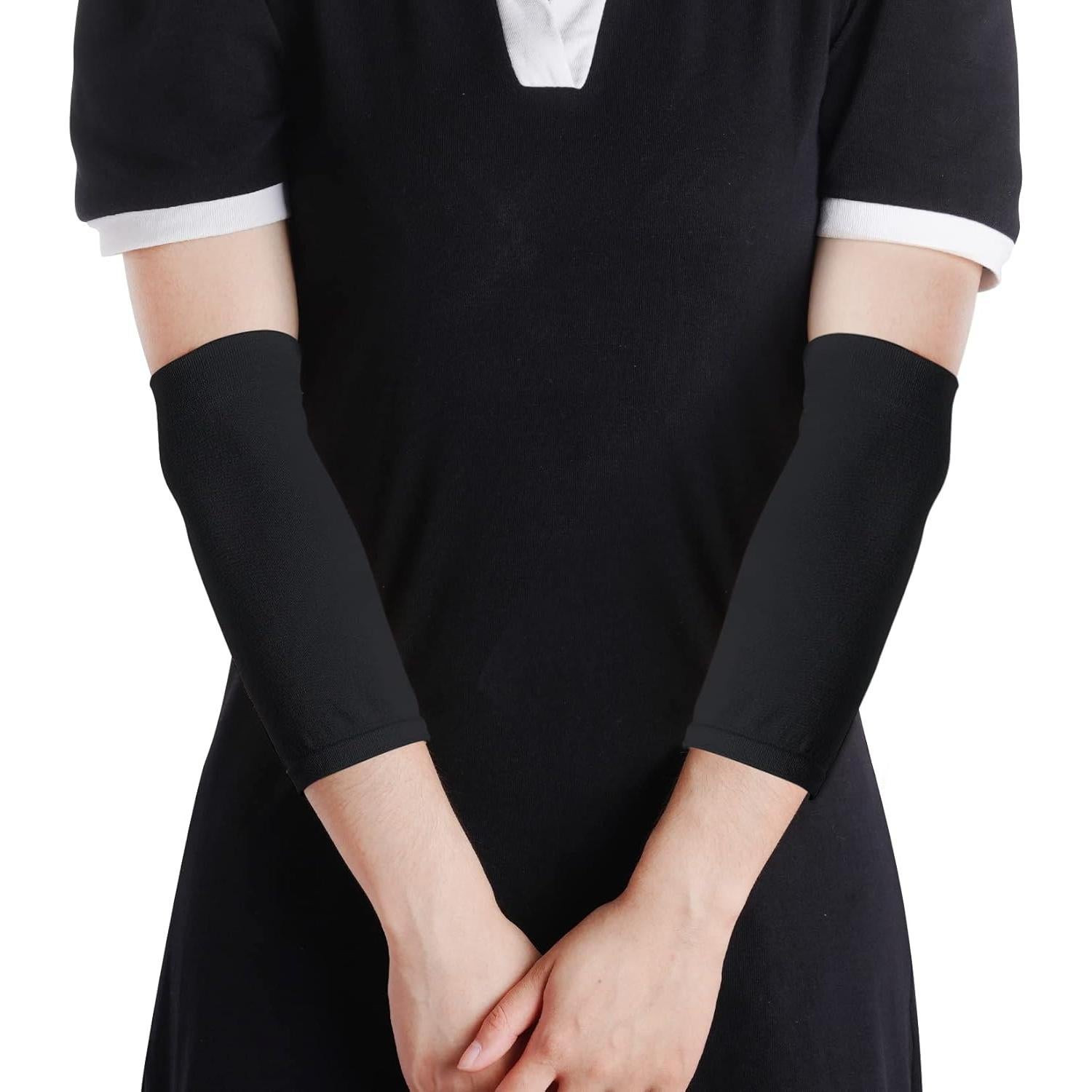 HOVEOX 3 Pares Mangas Cubiertas de Tatuaje Compresión Negro