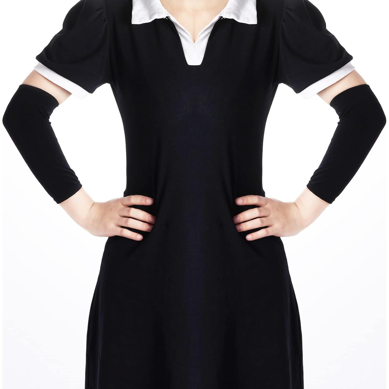 HOVEOX 3 Pares Mangas Cubiertas de Tatuaje Compresión Negro