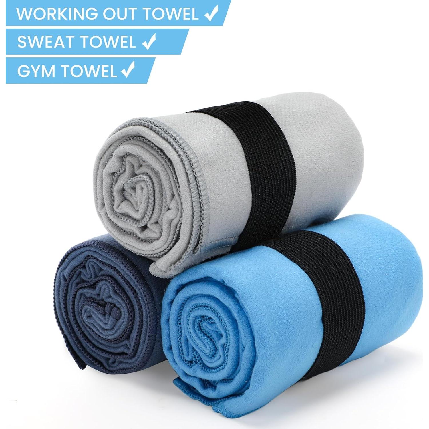 Toallas de Gimnasio Yaozoon Microfibra Secado Rápido 3 Unidades