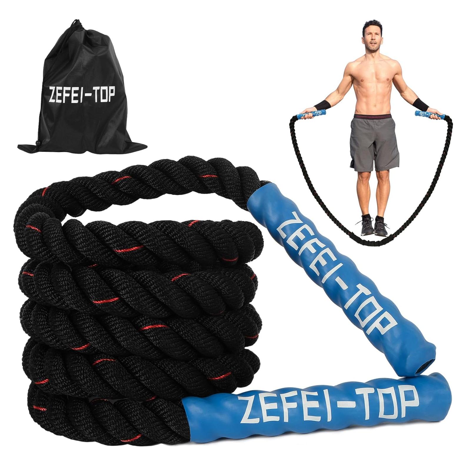 Cuerda de Salto con Peso ZEFEI-TOP 1.2 KG para Fitness