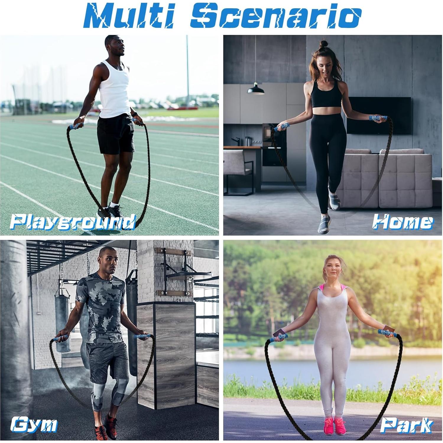 Cuerda de Salto con Peso ZEFEI-TOP 1.2 KG para Fitness