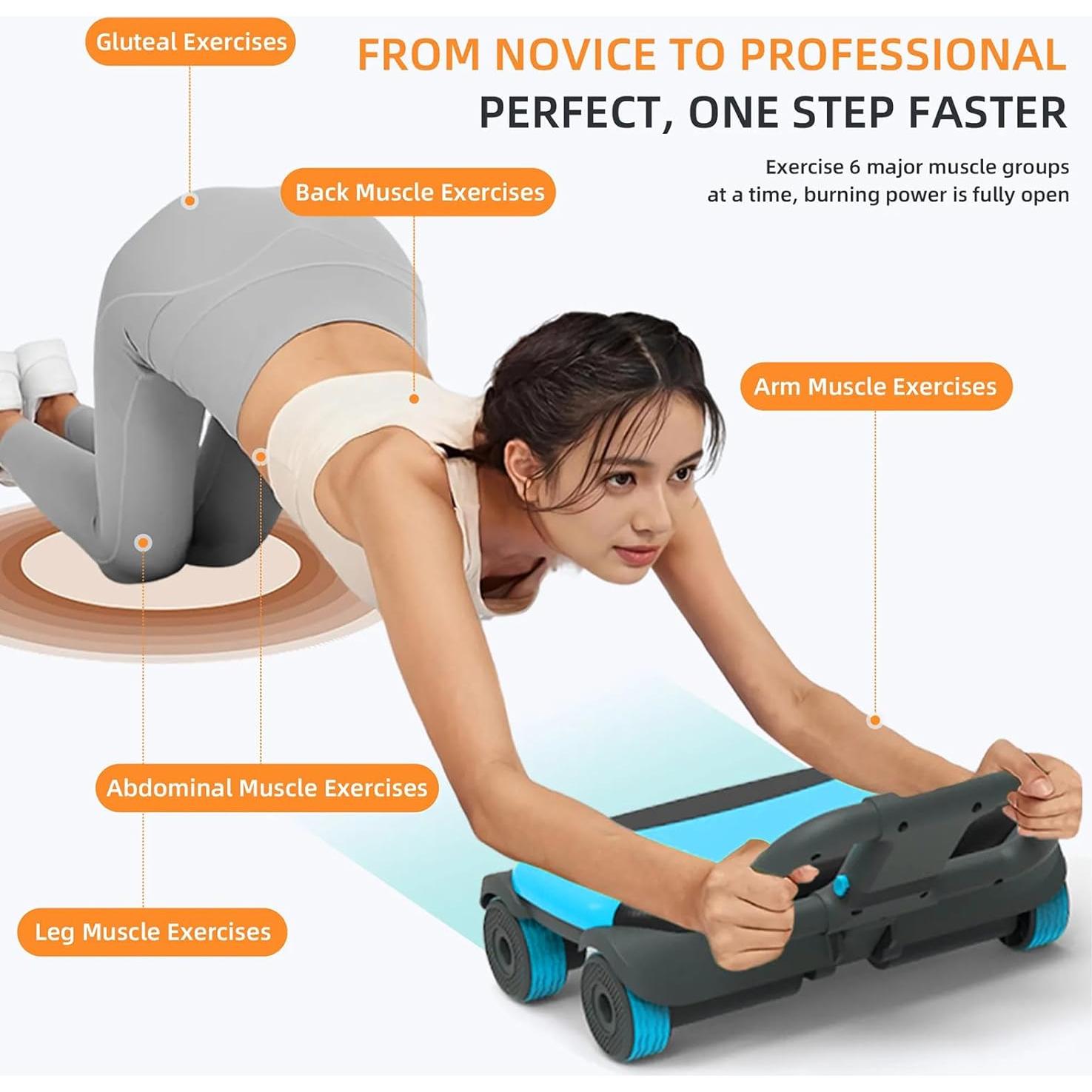 Rueda Abdominal FIAMEARMOR 4 Ruedas Soporte Codos 2.9kg