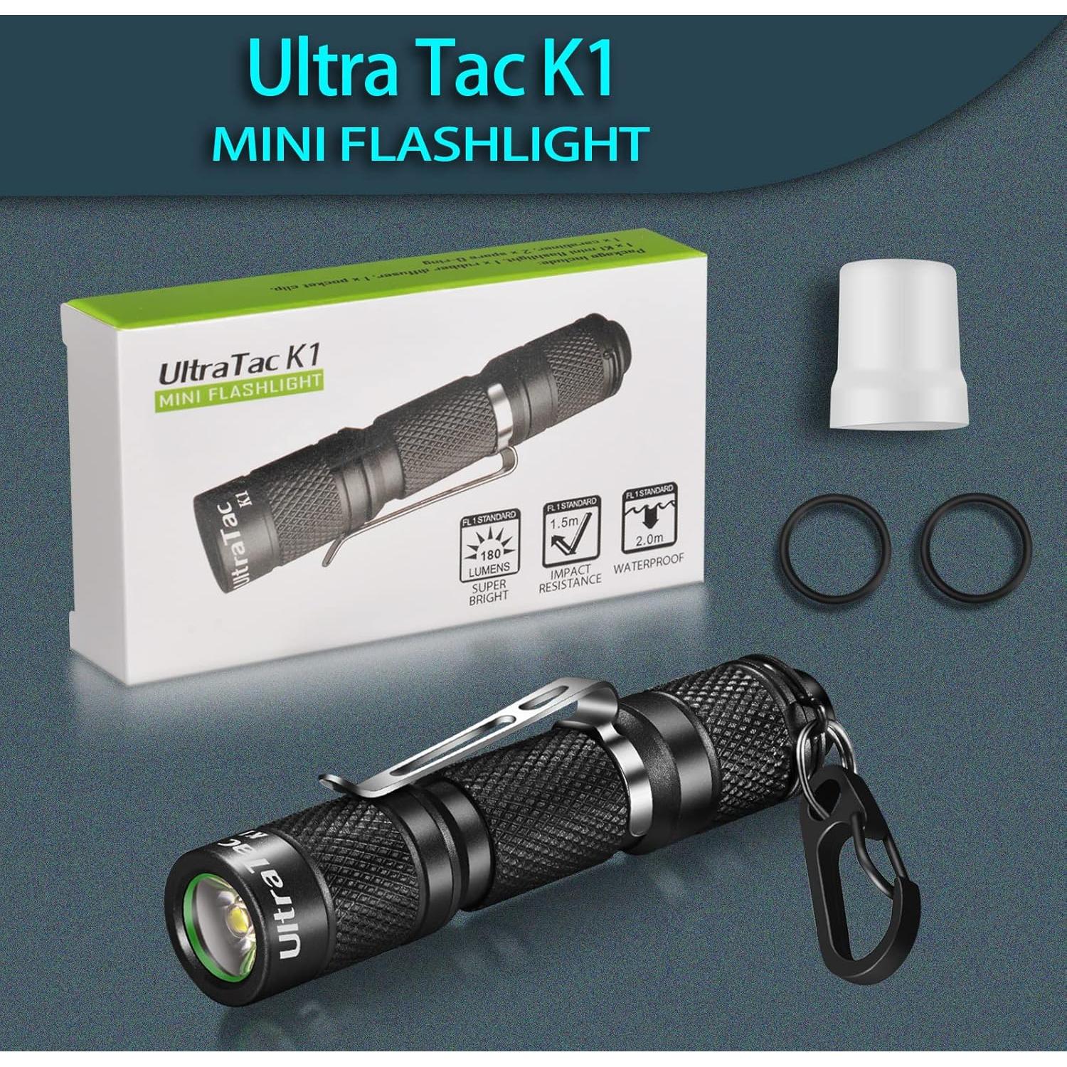 Linterna LED de Llavero Rosa UltraTac K1 180LM Impermeable