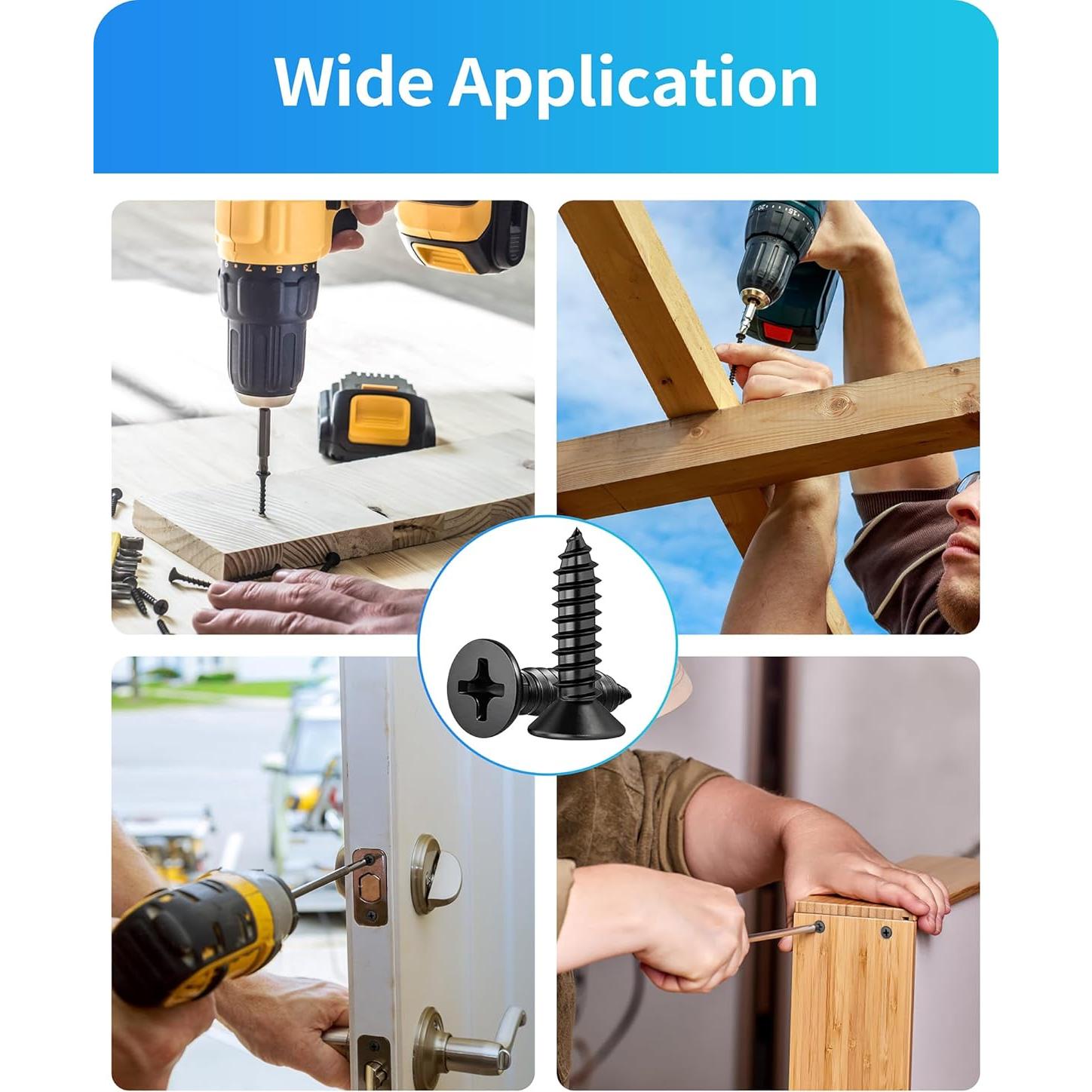 Kit de Tornillos de Madera DIVANC 550 Piezas Acero Inoxidable