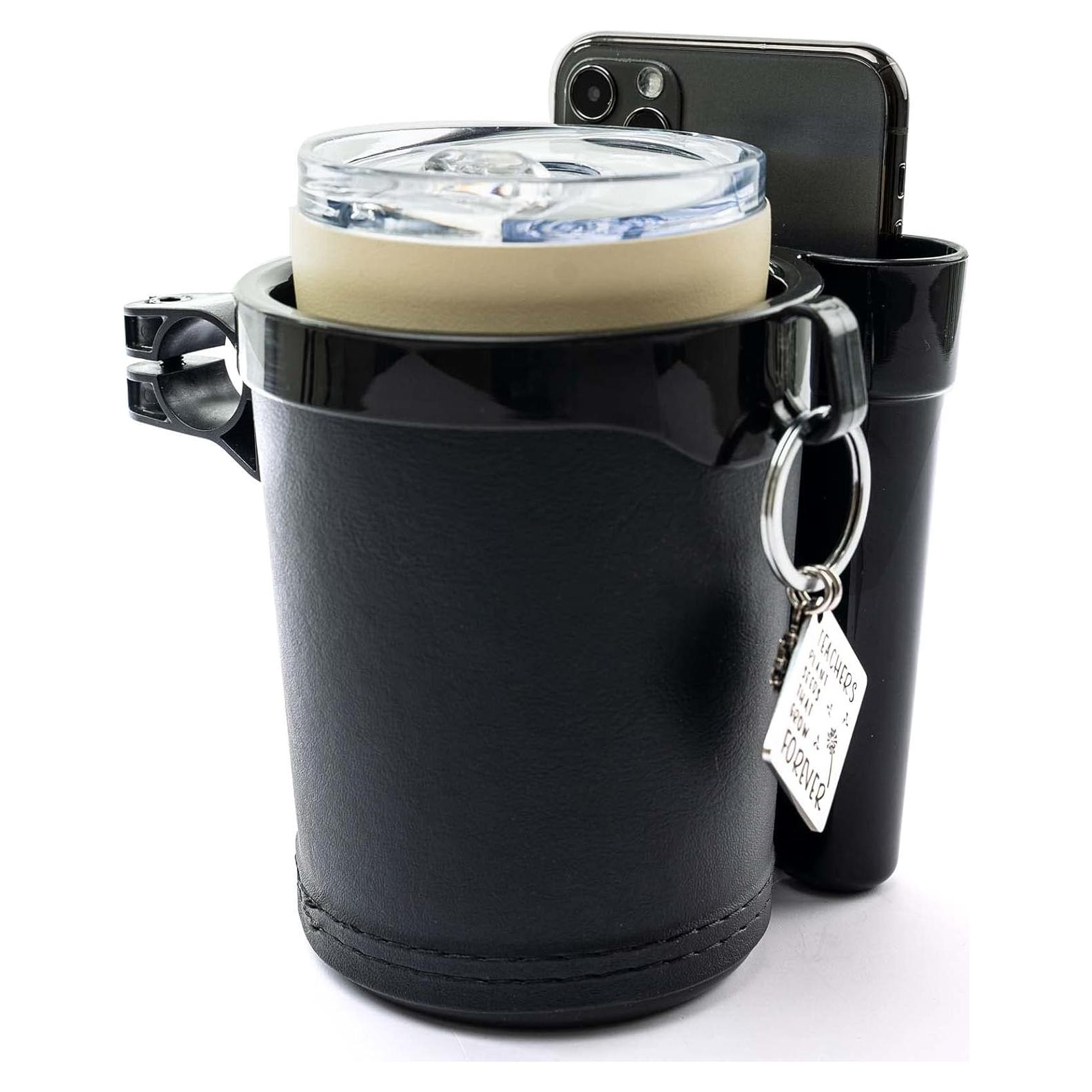 Soporte de Taza para Bicicleta Carbon King Negro 3 en 1