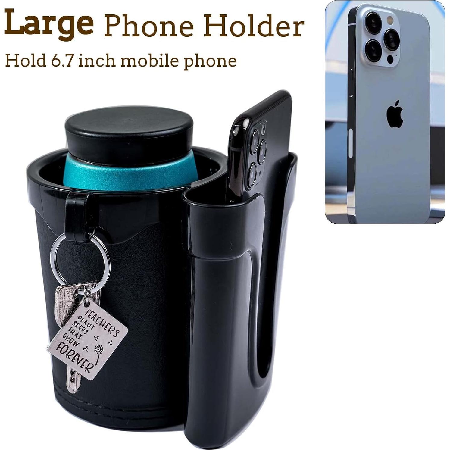 Soporte de Taza para Bicicleta Carbon King Negro 3 en 1