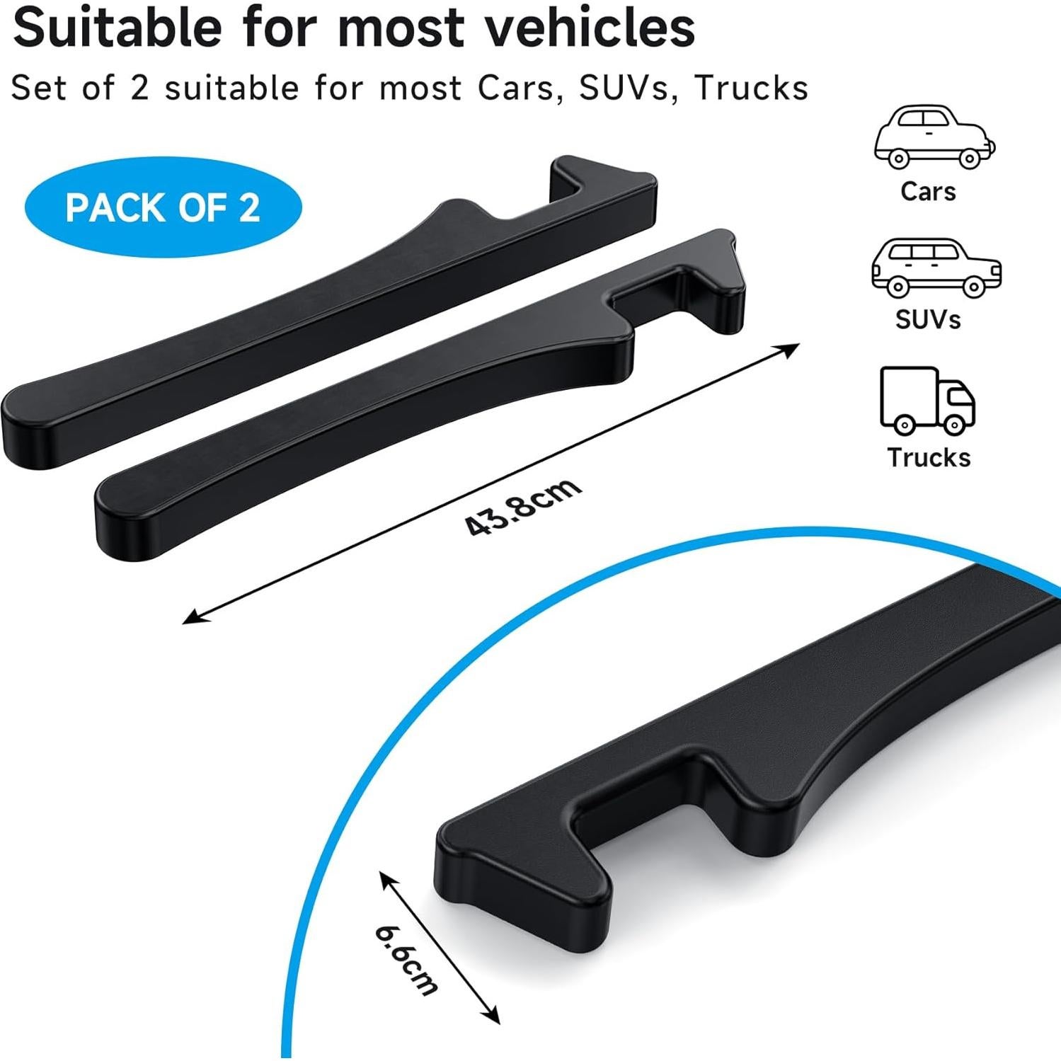 Relleno de Espacio entre Asientos Givifive 2 Pcs Negro