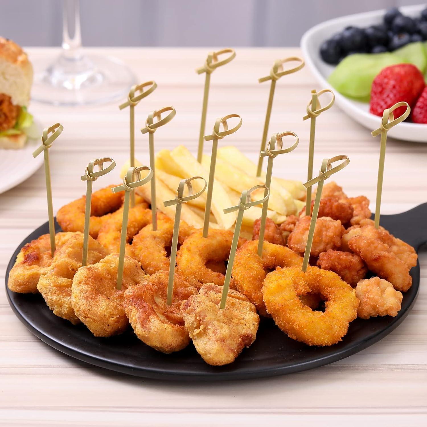 100 Palillos de Cóctel de Bambú Natural 12 cm - CockStixs