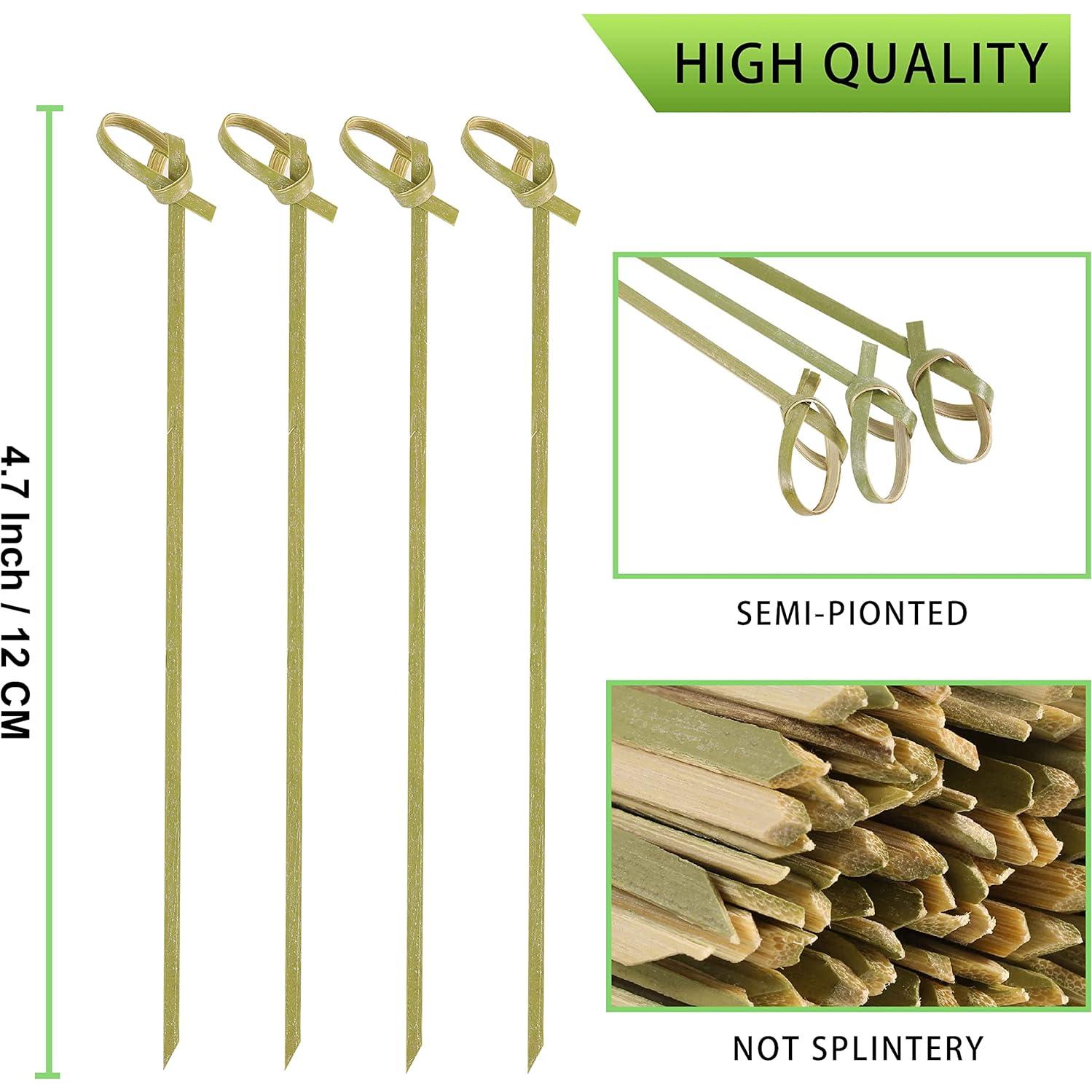 100 Palillos de Cóctel de Bambú Natural 12 cm - CockStixs