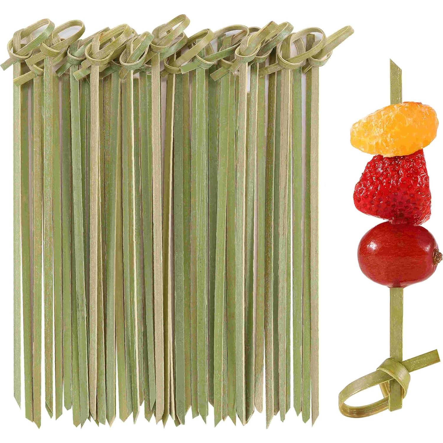 100 Palillos de Cóctel de Bambú Natural 12 cm - CockStixs