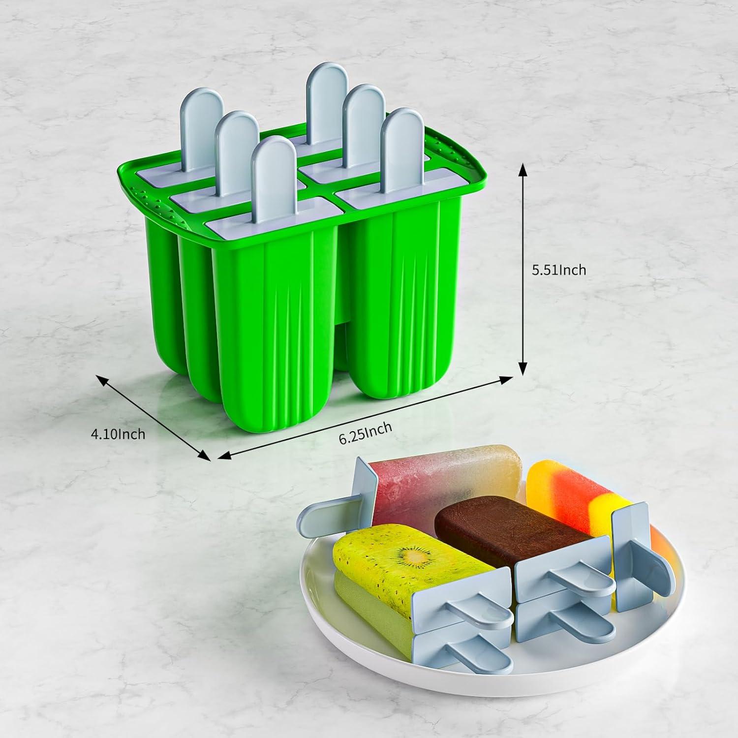 Moldes de Silicona para Paletas Bongpuda 6 Cavidades Verde