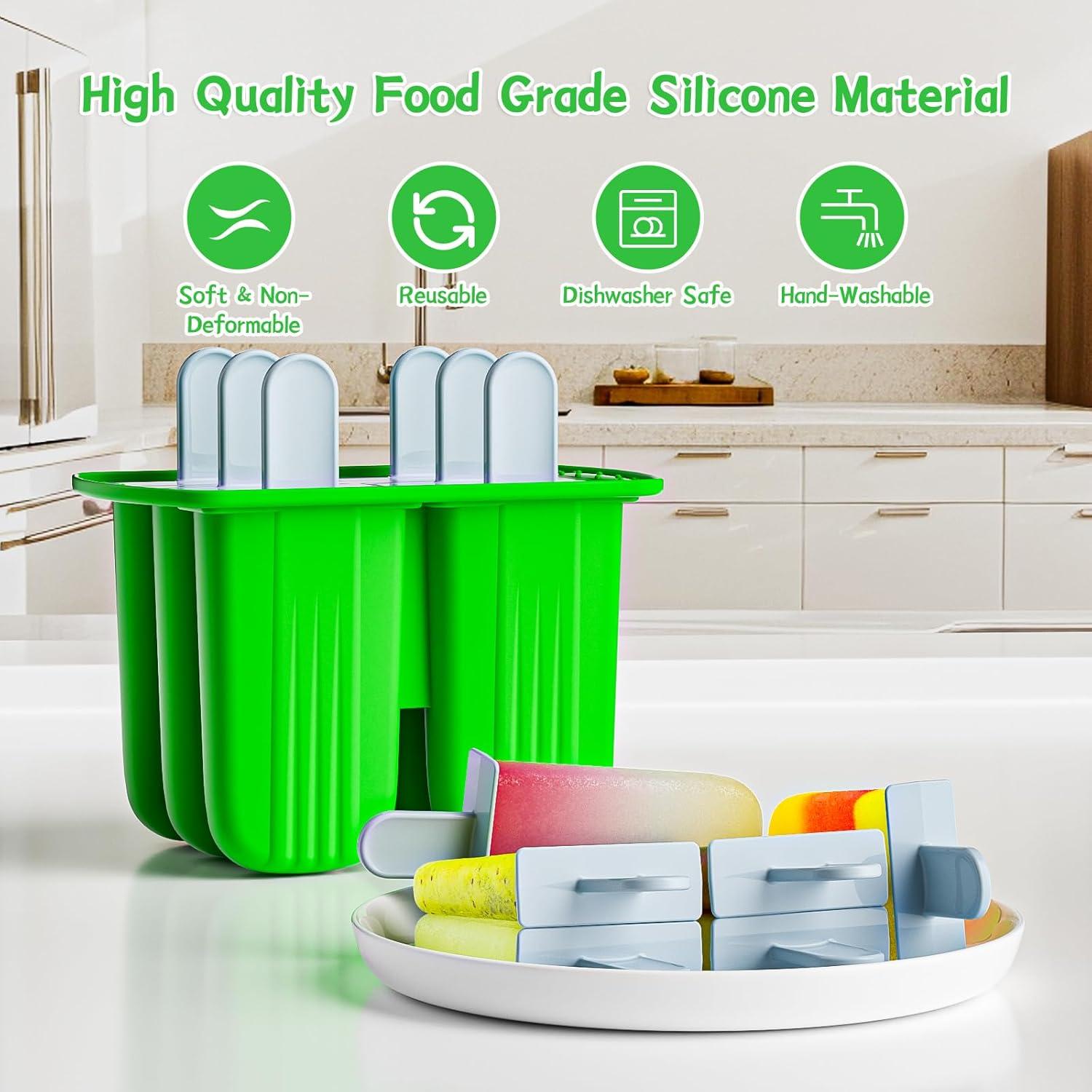 Moldes de Silicona para Paletas Bongpuda 6 Cavidades Verde