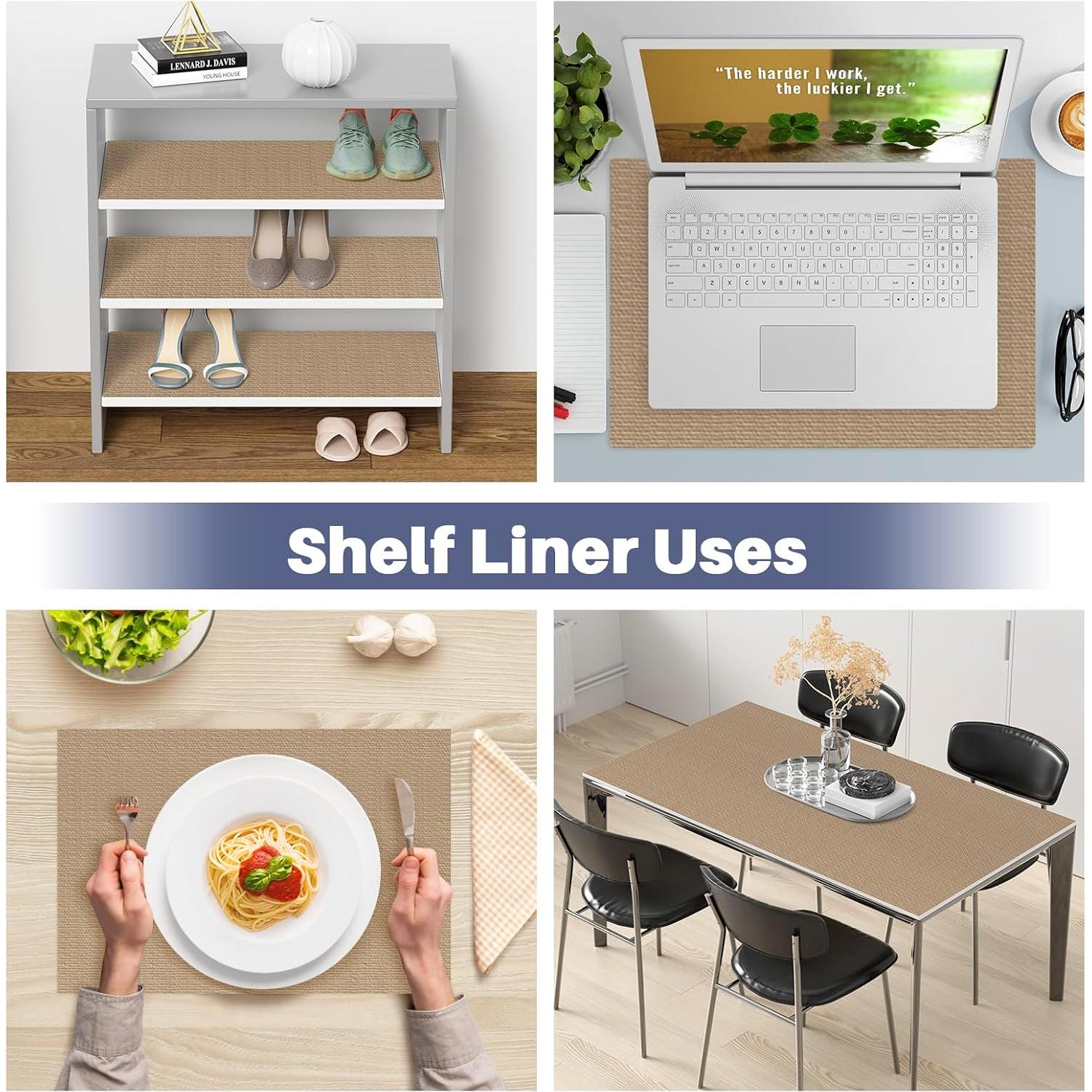 Forro de Cajón Antideslizante StaHom Beige 30x150 cm PVC