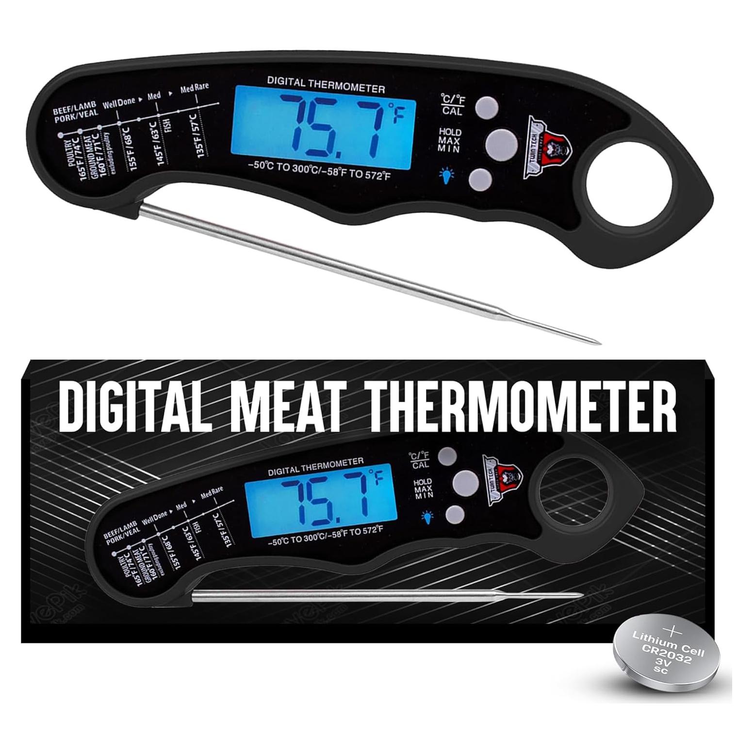 Termómetro Digital Inalámbrico TwinTech para Carne - Negro