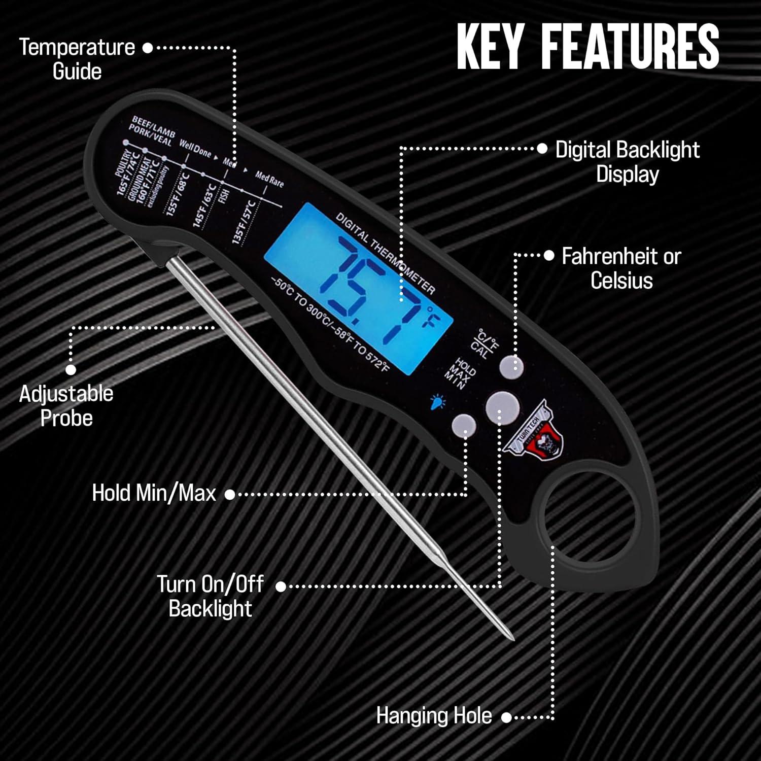 Termómetro Digital Inalámbrico TwinTech para Carne - Negro