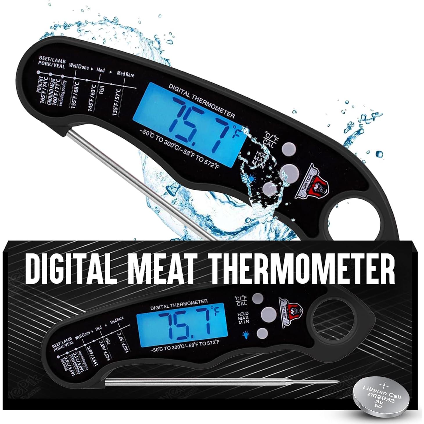 Termómetro Digital Inalámbrico TwinTech para Carne - Negro