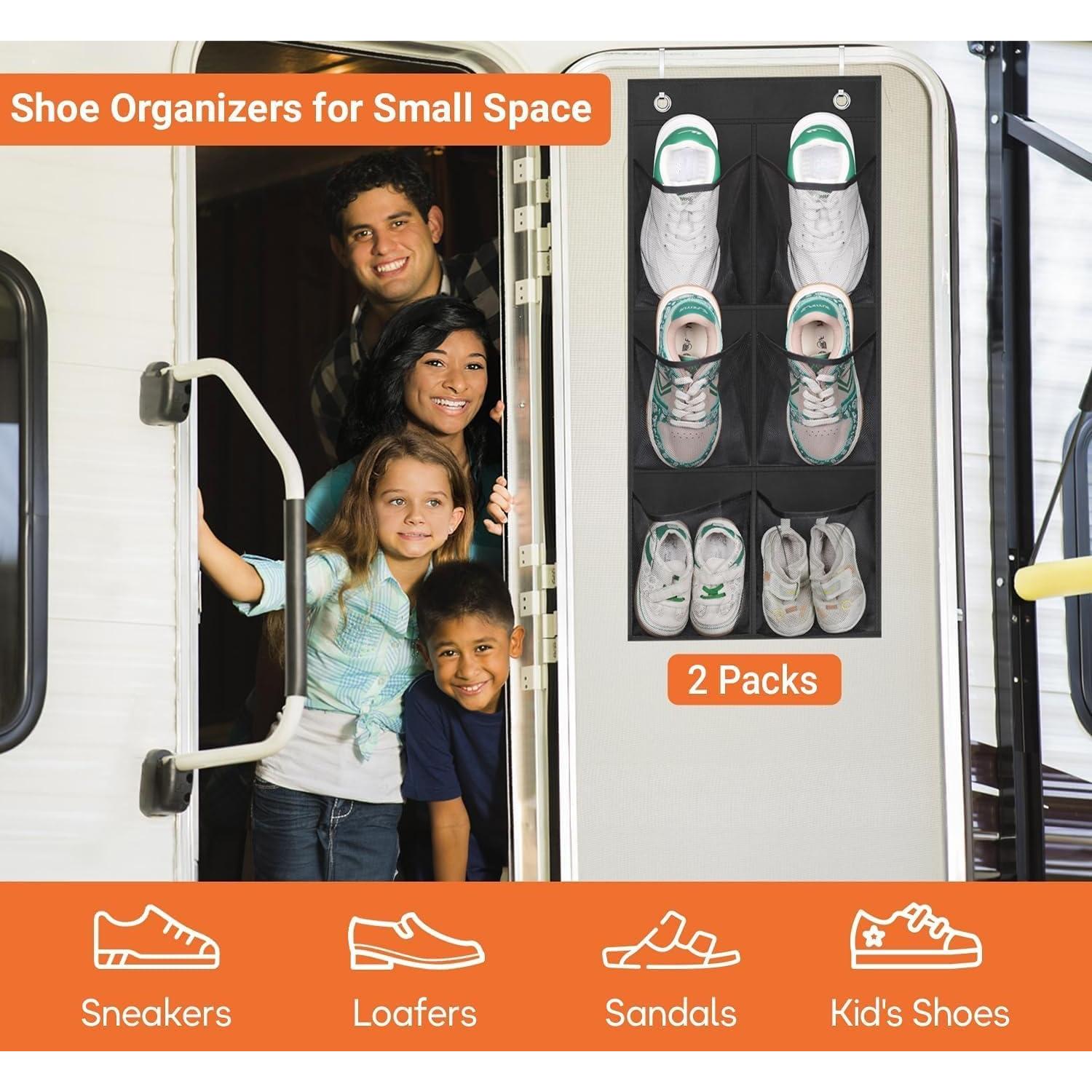 Organizador de Zapatos Colgante KIMBORA 2 Paquetes Negro