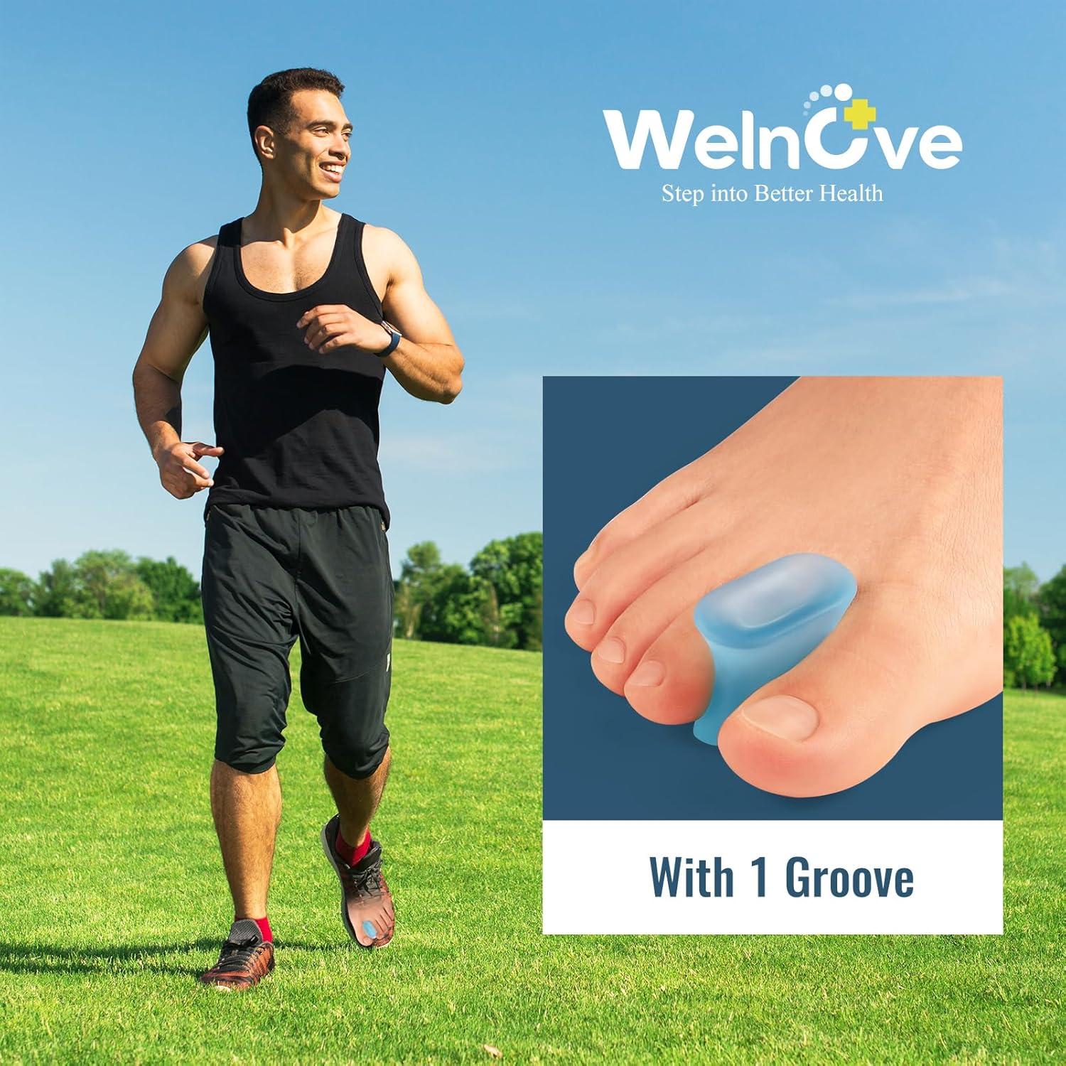 Separadores de Dedos de Gel Welnove - 12 Almohadillas para Juanetes