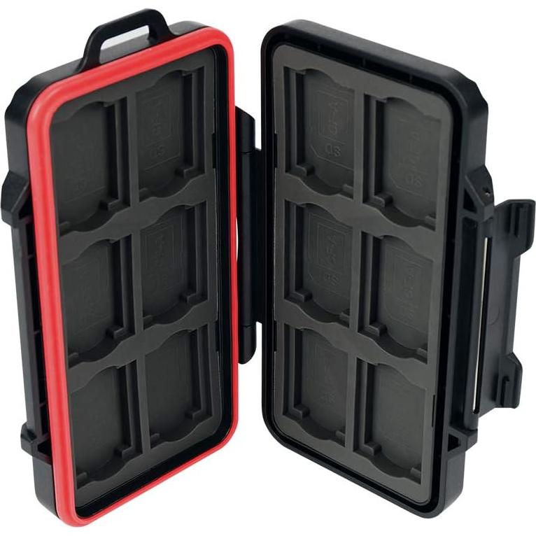 Caja de Tarjetas de Memoria PROfezzion 24 Slots Resistente al Agua