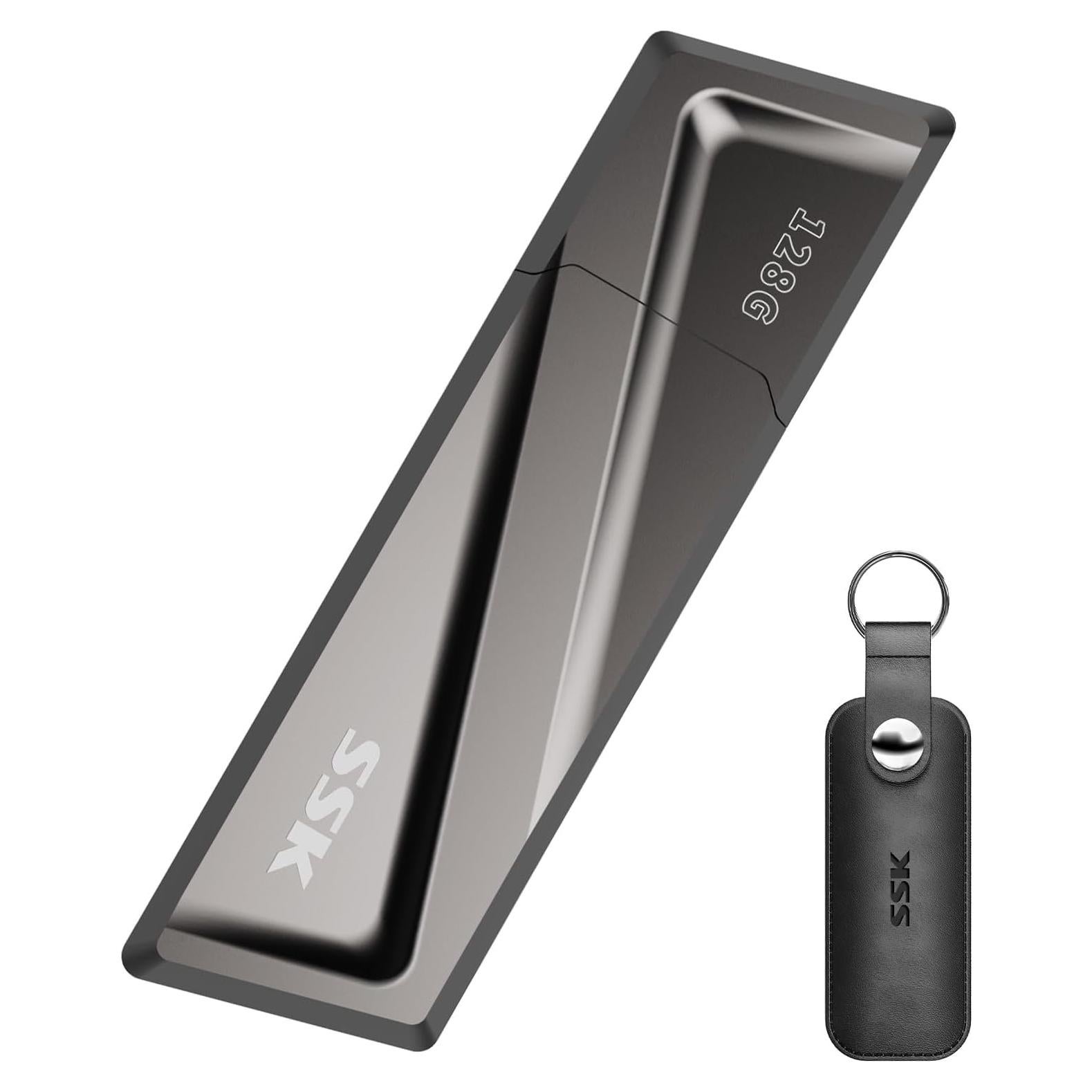 Memoria USB SSK 128GB USB 3.2 Gen2 550MB/s con Adaptador Tipo C