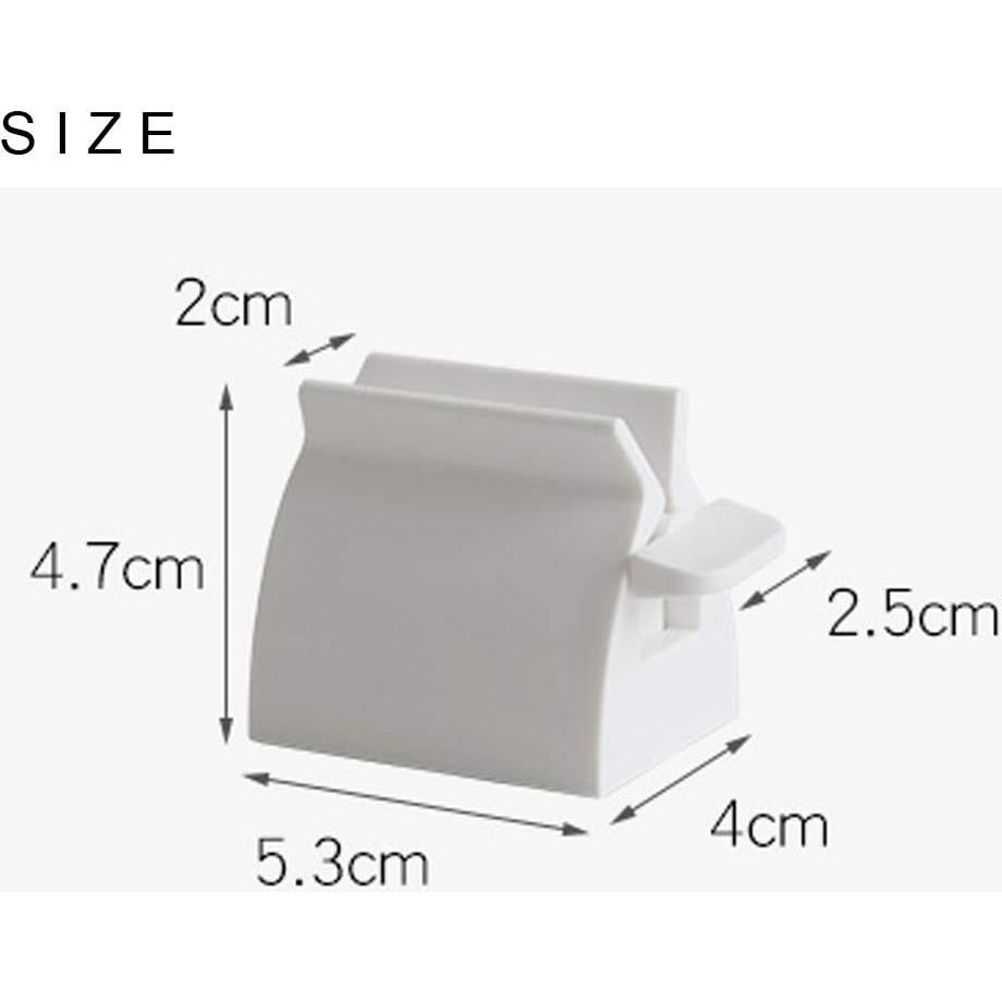 Juego de exprimidores de pasta de dientes MILAGRO 2 unidades blanco