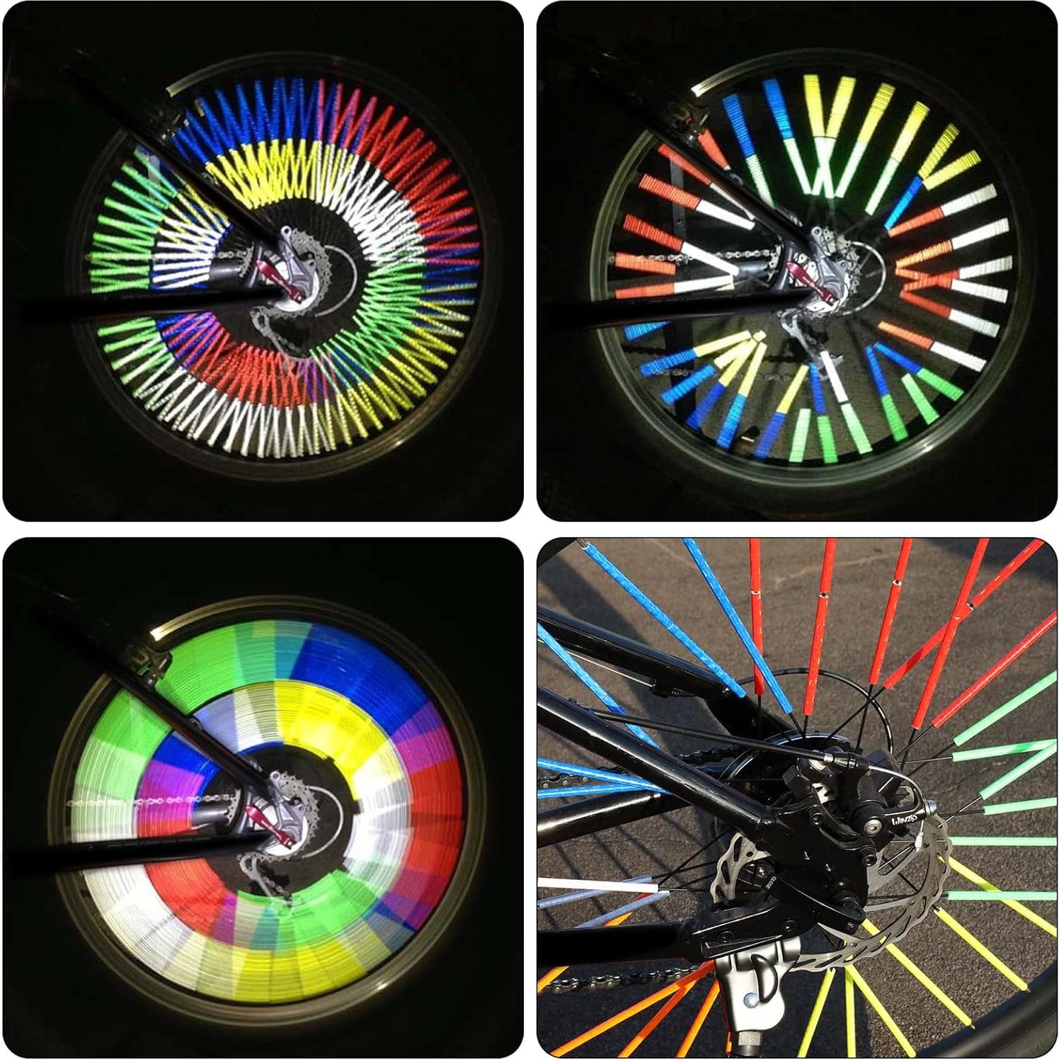 Tiras Reflectantes para Radios de Bicicleta Shudyear 72 Pcs