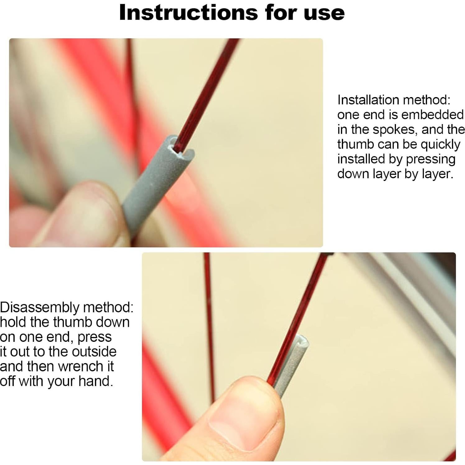 Tiras Reflectantes para Radios de Bicicleta Shudyear 72 Pcs