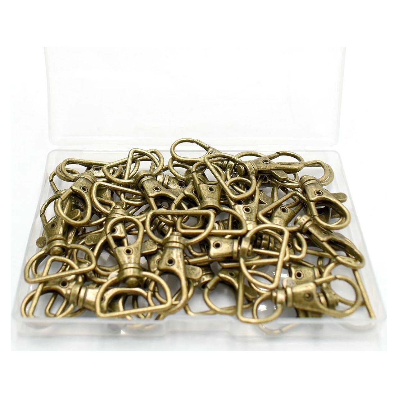 Ganchos de Clip Giratorio PEOUWNES 40 Piezas Bronce 1.8 cm