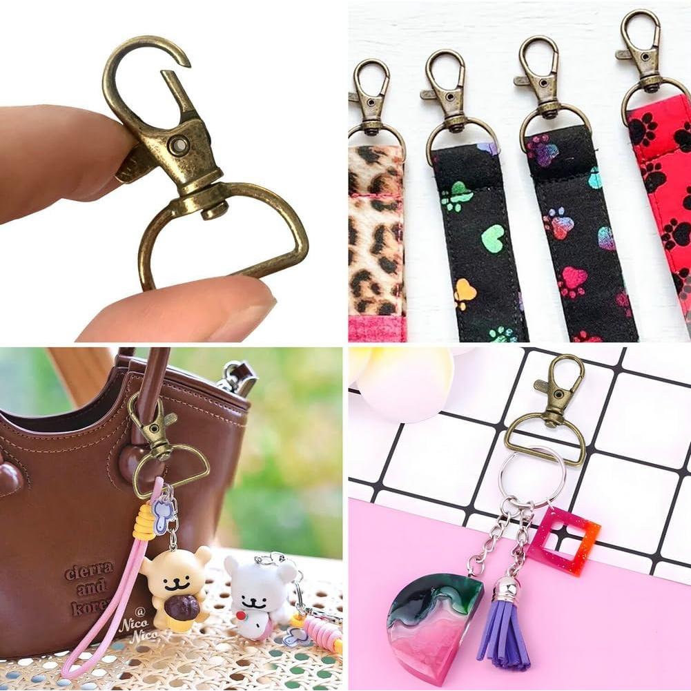 Ganchos de Clip Giratorio PEOUWNES 40 Piezas Bronce 1.8 cm