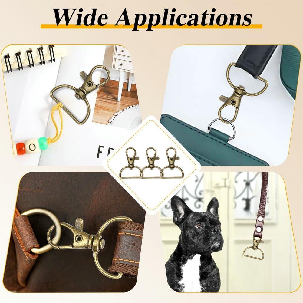 Ganchos de Clip Giratorio PEOUWNES 40 Piezas Bronce 1.8 cm