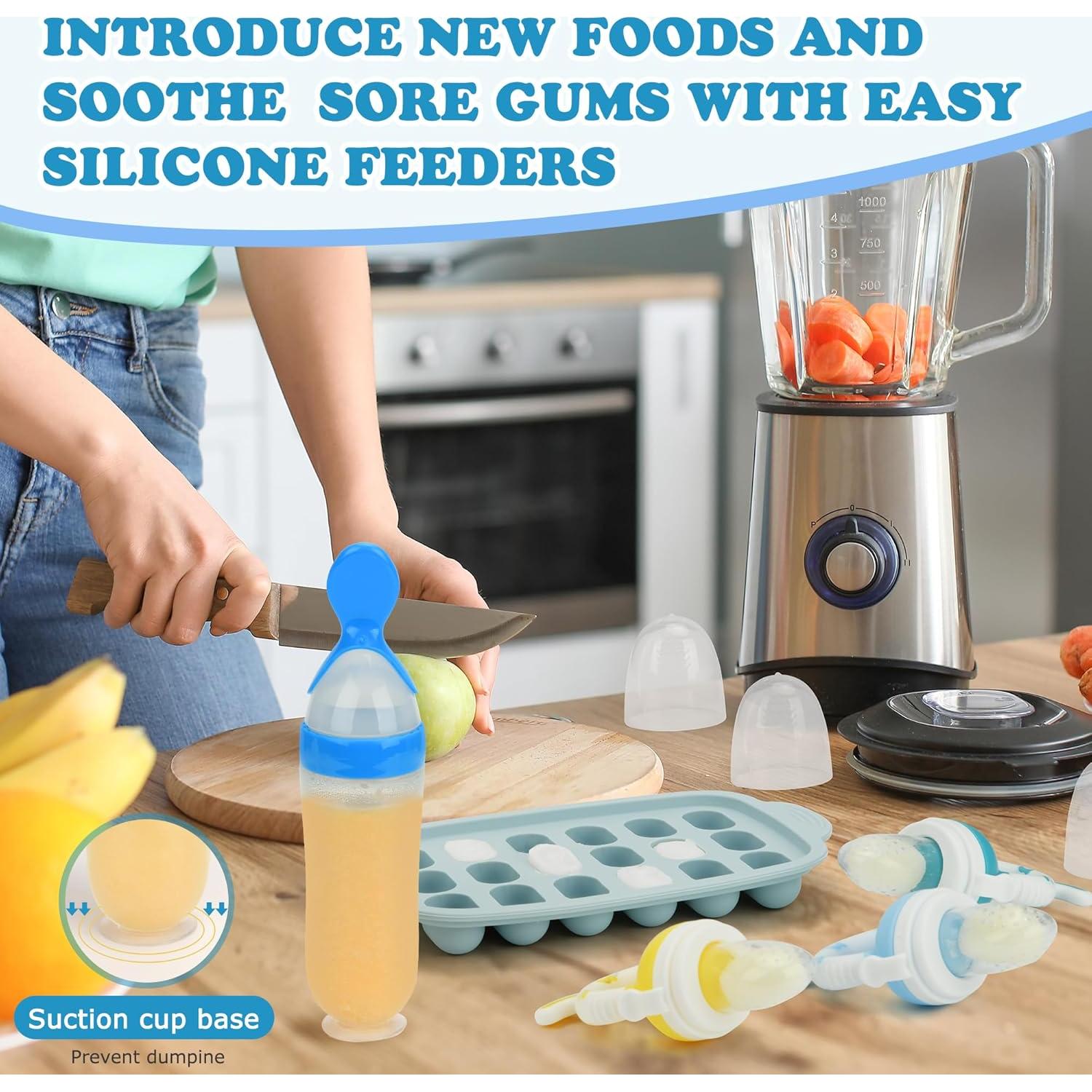 Alimentador de Comida para Bebé WAJIAYON + Molde Helado Silicona