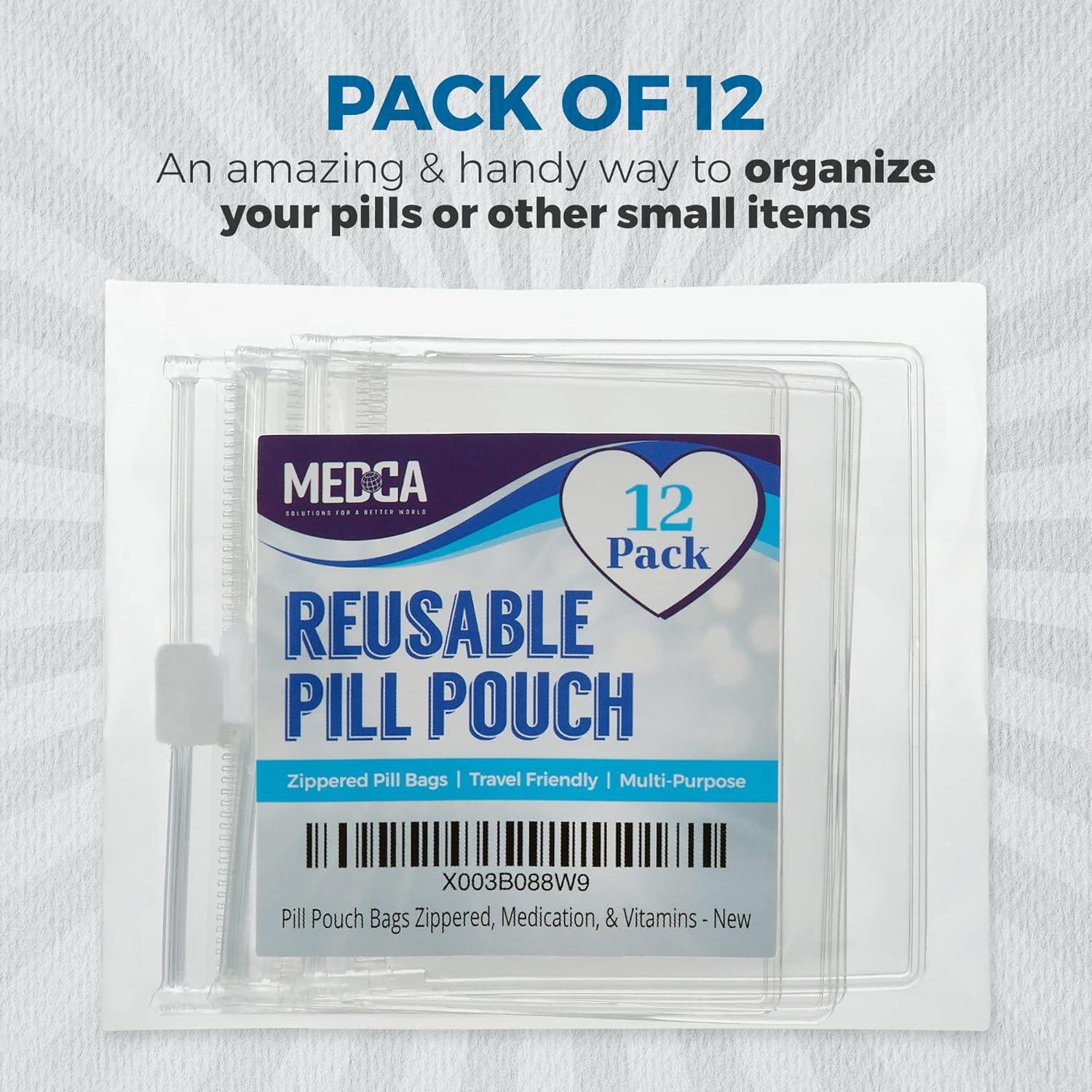 Bolsas de Pouch para Pastillas MEDca - 12 Pcs Reutilizables