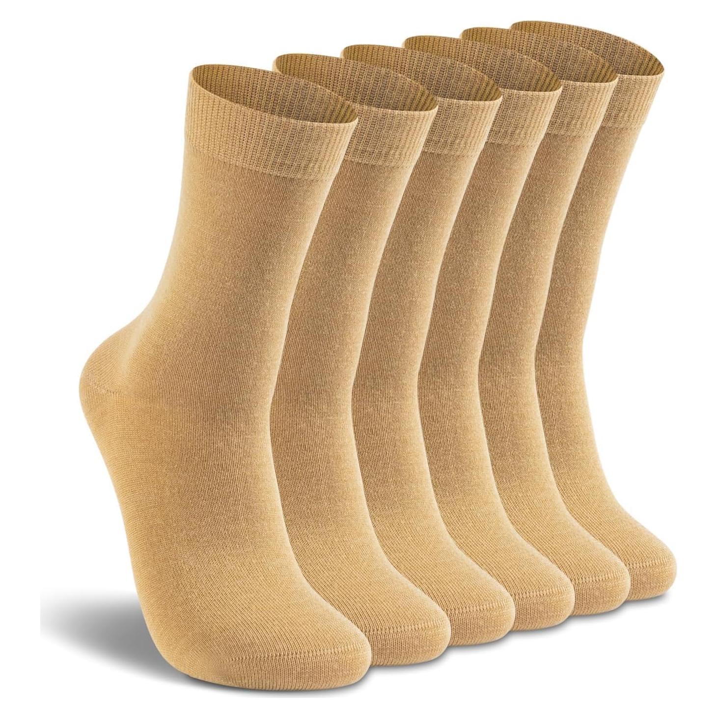 Calcetines de lana merino LIXIA para mujer - 3 pares beige